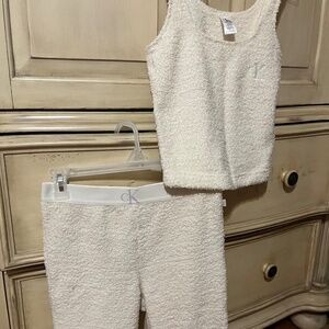 CK ONE Collection Plush Loungwear Tank & Short Set